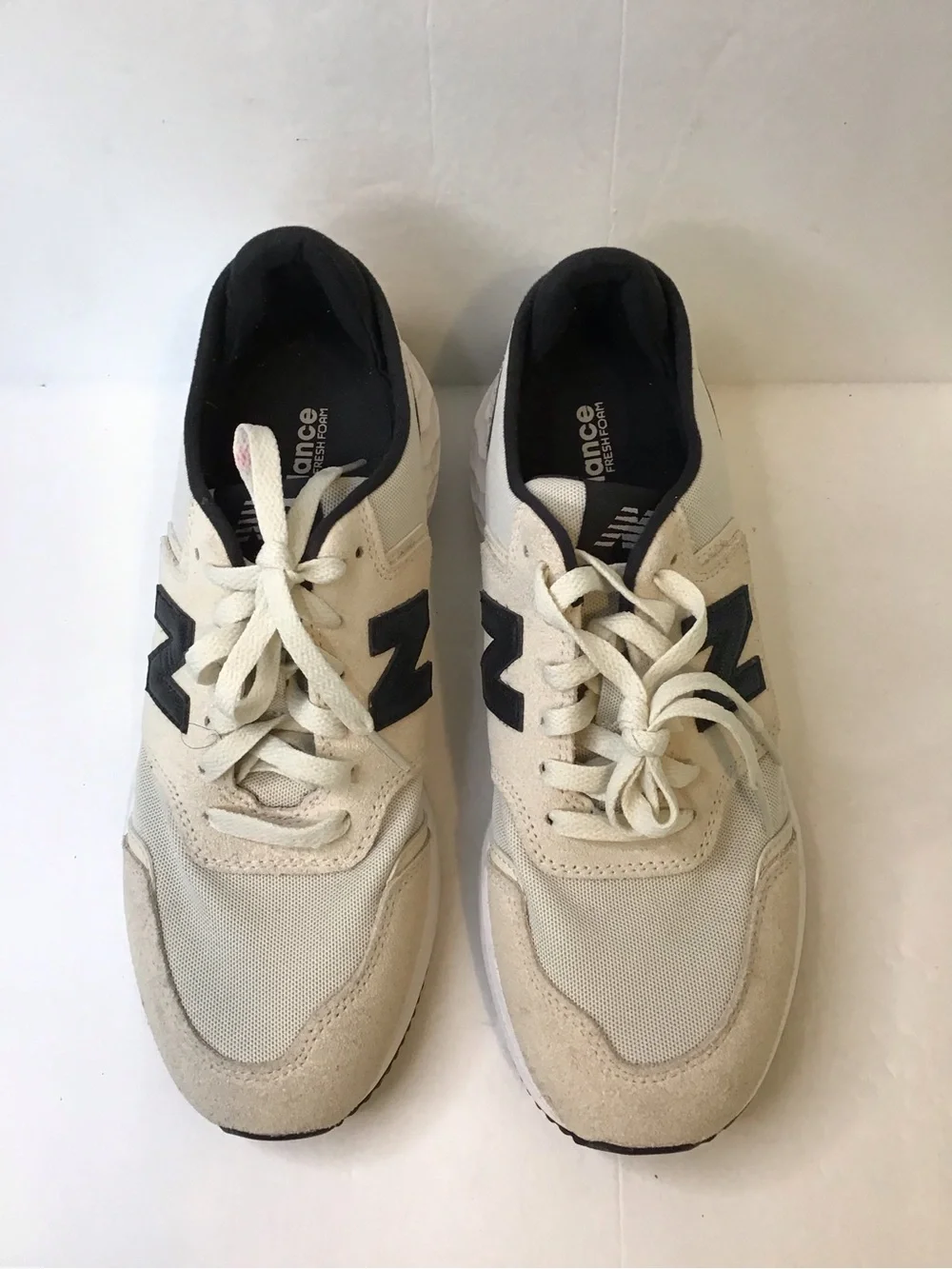 New Balance Women's Fresh Foam V1 X70 Beige Cream Black Accents Sneakers 9.5